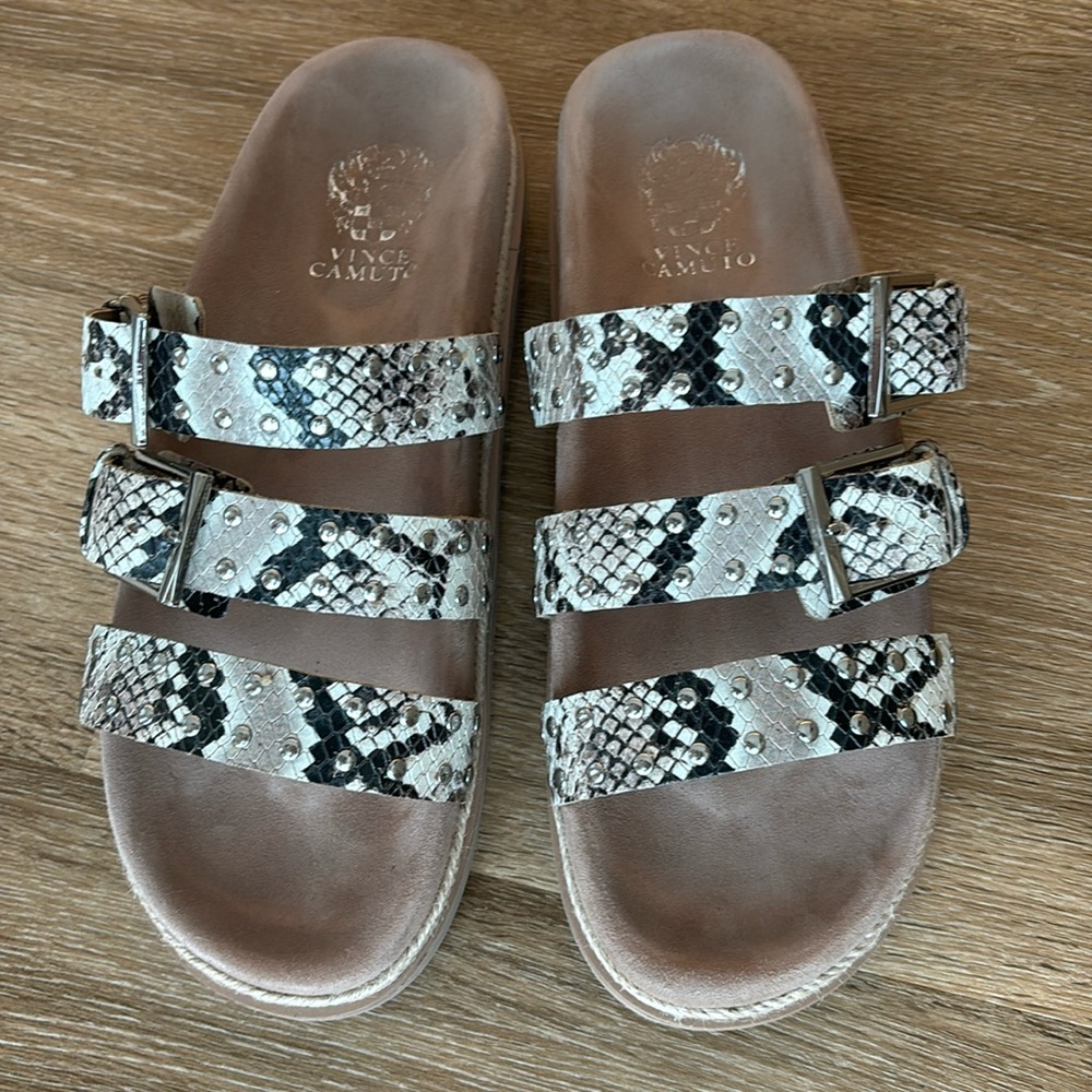 Vince Camuto leather slip-ons, size 10